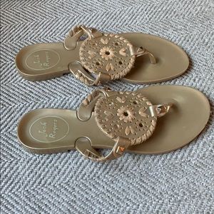 Jack Rogers Girls Gold Size 13
